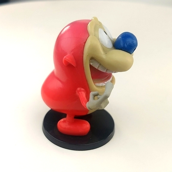 2/$12 Stimpy J Cat Nickelodeon Figurine On Factory Sealed Card - Picture 7 of 12